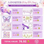 195 Pc Butterfly Baby Shower Decorations, A Little Butterfly Is On The Way - Image 5