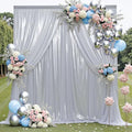 20ftx10ft Sequin Silver Backdrop Curtain Panels for Parties Sparking by LeegleriTableSkirt