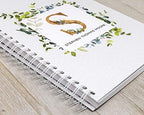 Personalized Baby Journal - Hardcover First Year Album Customized with Baby’s Name & Initial - Prompted Baby Memory Book (Leafy Initial) - Image 2