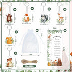 145 Pieces Woodland Baby Shower Favors for Guest Woodland Animals Ballpoint Pens and Keychains Party Favors Bulk Retractable Baby Shower Gifts Pens Gender Reveal Greeting Cards Souvenirs Prizes - Image 3