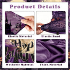 Set of 2 Purple Happy Halloween Arch Backdrop Covers (7.2ft, 6ft) - Image 6
