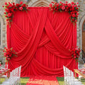 20x12 ft Red Backdrop Curtains for Weddings Parties, Birthdays and Photos by PartyVillage