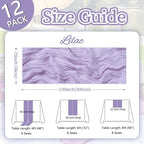 12 Pack Lilac Purple Cheesecloth Table Runner 23 x 120 Inch 10Ft - Image 2