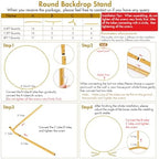Nisoger 7.2FT Round Backdrop Stand, Circle Gold Balloon Wedding Arch Frame - Image 7