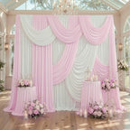 10×10ft Light Pink Curtains for Wedding Party Backdrop Decor-2 Panel 5×10ft - Image 4