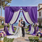 10x12 Deep Purple Backdrop Curtains for Wedding Party 2 Panel 5×12FT Tall - Image 5