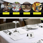 Table Numbers for Wedding Reception Double Sided, Stainless Steel Frosted Digital Cards Holders20 Pack Numbered Tent Frame for Restaurant Baby Shower Banquets, Silver,Numbers 41 to 60 - Image 7