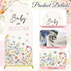 DERTE 3 Pcs Baby in Bloom Arch Backdrop Cover - Image 3