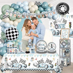 295Pcs Fast One Birthday Decorations For Boys, All-in-One Set for 25 Guests - Image 6