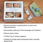 Let's Make Memories Personalized Keepsake Box for New Baby - Memento Storage - Memories Box - Nursery Decor - 12" Lx12 Wx6 H - Littlest Love - Blue - Image 3