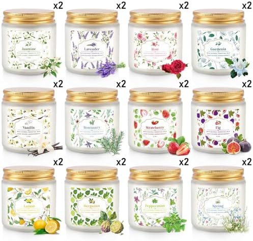 24 Pack Candles for Home Scented Aromatherapy Candles Gifts Set for Women, Natural Soy Wax Candle, 3.5 oz Long Lasting Candles, Birthday, Valentine, Christmas, Anniversary Present - Image 4