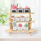 Wooden Display Stand, Tiered Cupcake Stand, 3 Tier Display Stand Riser - Image 7