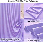 50×10 ft Lavender Wrinkle Free Backdrop Curtain for Wedding Party, 10 Panels 5×10ft Soft Silky Light Purple Lilic Backdrop Drapes for Birthday Parties Baby Shower Photo Photography Backgrounds ﻿ - Image 3