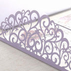 50PCS Purple Laser Cut Wedding Invitations with Envelopes and RSVP Cards - Image 5