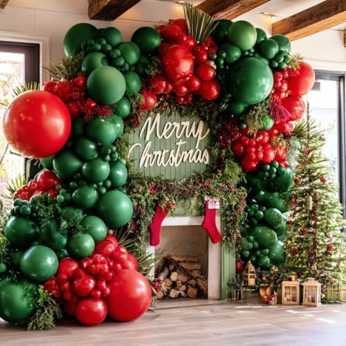 Graduation Balloon Garland Double Stuffed Dark Green Pearl White Sand Balloons Different Sizes Latex Emerald Green Balloon Arch Kit for Birthday Baby Shower Christmas Safari Party decorations - Image 7
