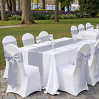 MDS® Pack of 125 Satin Chair Sashes for Wedding & Events – Light Silver - Image 6