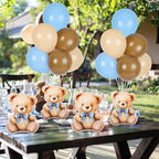 12 Sets Bear Baby Shower Balloon Stand Kit for Table Boy Baby Shower with Balloon Centerpieces Decorations for Blue Teddy Bear Theme Gender Reveal Birthday Party Table Decorations Supplies - Image 6