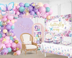 257Pcs Butterfly Baby Shower Decorations, All-in-One Set for 20 Guests - Image 3