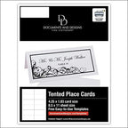 Scribble Vintage Swirl Printable Place Cards, Black, Set of 150 (25 Sheets) - Image 6