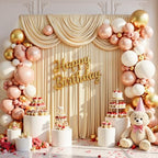 Champagne Backdrop Curtains for Parties, 30 x 10 ft Wrinkle Free Wedding Backdrop Drapes for Birthday, Baby Shower, Photo Booth and Photography - Image 2