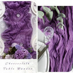 Purple 12 Pcs Cheesecloth Table Runner 10FT Runner for Tables Gauze Fabric 35 x 120 Inches Long Boho Table Runner Decoration Rustic Sheer Runner for Wedding Birthday Baby Shower Party (Purple) - Image 5
