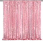 Blush Pink Sequin Backdrop 2 Pcs 5FTx10FT Glitter Party Backdrop Curtain Wedding Ceremony Birthday Backdrop Background Decoration by SoarDream