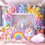 Honoson 4 Pcs 30" Large Rainbow Unicorn Birthday Decorations Cardboard Cutouts Standup, Unicorn Baby Shower Backdrop Photo Booth Props for Princess Party Decor Lawn Yard Signs Supplies - Image 6