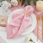 50 Pack Cheesecloth Napkins 20"x20" Blush Pink Gauze Boho Napkins by Xiomot