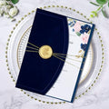 ponatia Navy Blue Velvet 5x7 Wedding Invitation Envelopes Sleeves by ponatia