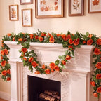 Aneco 8 Pack 64 FT Terracotta Flower Garland Fall Artificial Rose Vines Roses Fake Vine Flowers Plants Party Supplies for Fall Holiday Wedding Garden Craft Art Decoration - Image 4