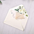 DORIS HOME 25PCS Fill-in Invitations Cards, Cream Flower - Image 2