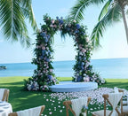 Metal Wedding Arch Stand with Base Gold Backdrop for Ceremony Party - Image 5