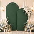 Hunter Green Arch Cover 7.2 and 6ft Spandex Arch Backdrop Cover Set of 2 by Lrrtwer