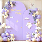 Lavender Photo Arch Backdrop Cover Set of 2-7.2 and 6ft Light Purple Arch Covers Stretchy Backdrop Baby Shower Girls Lilac Spandex Balloon Arch Stand Covers for Birthday Party Wedding Bridal Shower by Suppromo