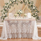 White Lace Tablecloth 60x120Inch Wedding Rectangle Table Overlay 10 Packs - Image 7