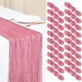 Showgeous 20 Pack Dusty Rose Cheesecloth Table Runner, 17 x 108 Inches by Showgeous