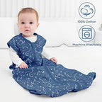Yoofoss Baby Sleep Sack 0-6 Month 0.5TOG 100% Organic Cotton 2-Way Zipper - Image 2