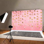 8x6ft Twinkle Littler Star Backdrops Pink Starry Sky Gold Glitter Little Star Photography Background Birthday Party Decorations Baby Shower Backdrop for Girls Kids Portrait Photography Backdrop - Image 4