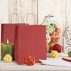 BagDream Medium Gift Bags with Handles 8x4.25x10.5 Inch Red 100 Pack Bulk - Image 3