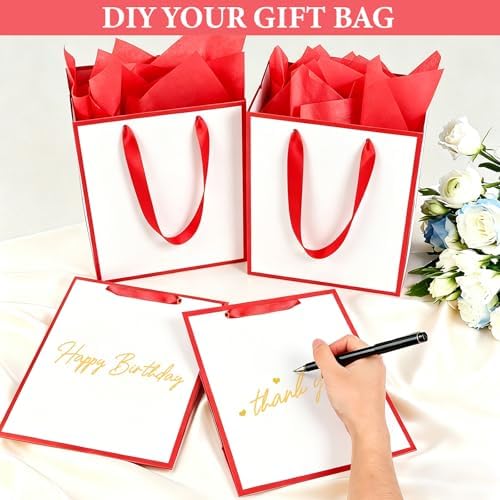 Addblu 100 Pack Bulk Luxury Gift Bags with Handles & 100 Tissue Papers - Image 6