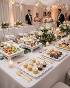 Plastic Serving Tray, 24 Pack Catering Trays Square Serving Platters Fast Food Trays, Reusable Plastic Tray For Party Anniversary Wedding Christmas Baby Shower (White) - Image 7