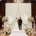 30ftx15ft Ivory Backdrop Curtains for Parties, 6 Panels 5x15FT Wrinkle Free Long Silky Polyester Ivory Photo Backdrop Drapes Back Drop Cloth for Wedding Birthday Photography Background Decor by CO-AVE