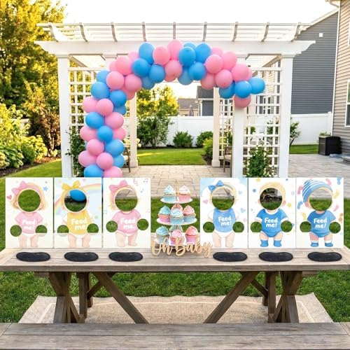 6 Sets Baby Shower Feed The Baby Game, Funny Blindfolded Baby Shower - Image 4