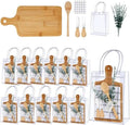12 Set 108 Pcs Baby Shower Prizes for Game Winners Baby Shower Favors for Guests Gift Bamboo Cheese Board Set with Gift Bags Spoon Knives Forks Plaid Towel Thank You for Party Wedding Bridal Favor by Qubccum