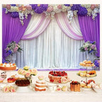 20x10ft Purple Flower Backdrop Lavender Purple Lilac Floral Girl Birthday Portrait Background Photography Wedding Bridal Shower Baby Shower Anniversary Ceremony Decoration Photo Studio Props - Image 4