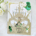 20 sets Laser Cut Crown wedding invitation pockets,Quinceañera Invitations, Sweet 16 Invitations,1 birthday invitations,and etc. by JOACHUUY