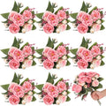 8 Bundles Artificial Peony Centerpiece Flowers,Pink Color by Yuxung
