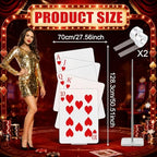 Funrous 4 ft Cardboard Stand-up Party Decor, Playing Cards, 1 Pcs - Image 2