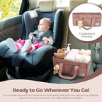 PeraBella Baby Diaper Caddy Organizer with Handle, Boy & Girl Shower Gift Basket, Portable Diaper Storage Basket Bin for Wipes, Newborn Baby Essentials Registry Search Must Haves, Car Caddy Organizer - Image 6