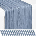 18 Pack Dusty Blue Cheesecloth Table Runner 17x108 Inches Boho Home Decor by Showgeous